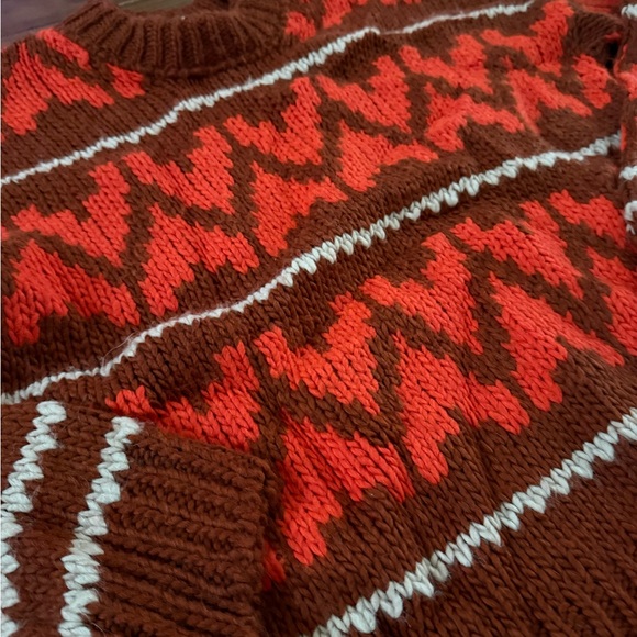 The Great The Folk Pullover Sweater in Firestone Wool Alpaca Red XS - Picture 6 of 8